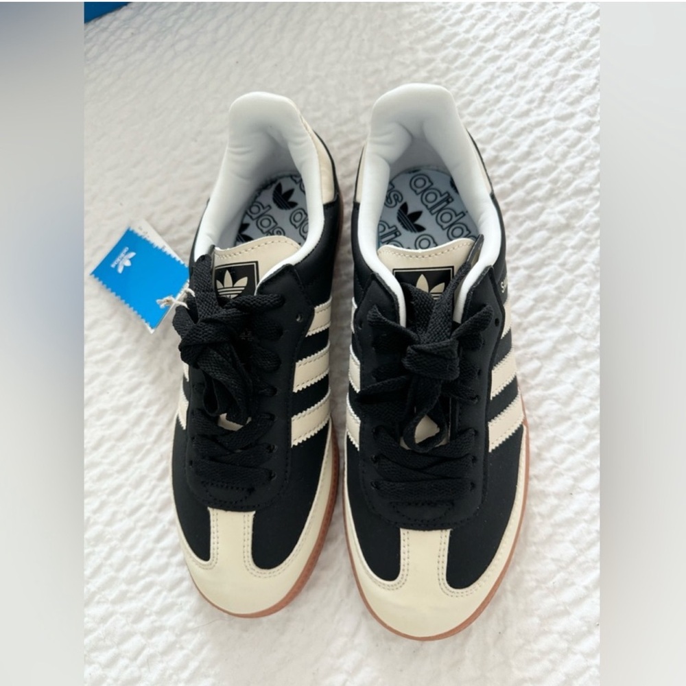 Adidas Samba Black and Cream leather Sneakers